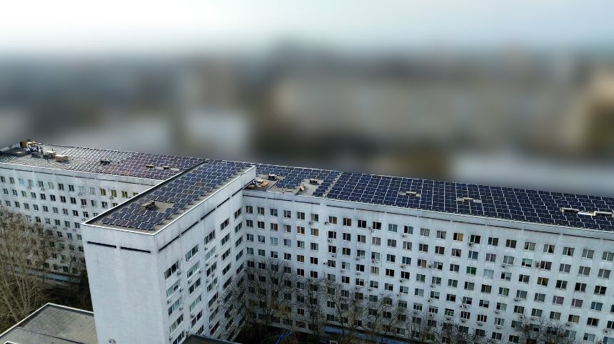 Solar panels installed under the Fund's Ray of Hope initiative